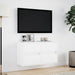 Comode TV de perete cu lumini LED, 2 buc., alb, 41x31x45 cm - WALTI WALTI