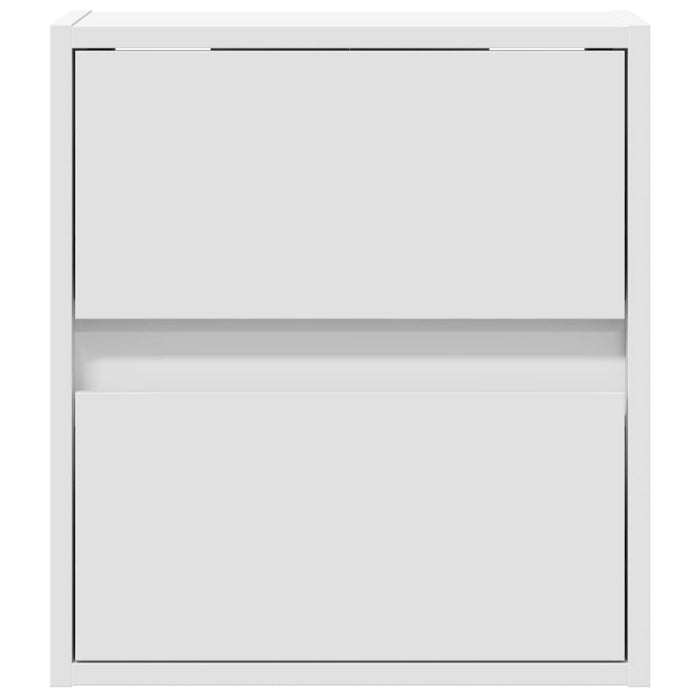 Comode TV de perete cu lumini LED, 2 buc., alb, 41x31x45 cm - WALTI WALTI
