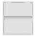 Comode TV de perete cu lumini LED, 2 buc., alb, 41x31x45 cm - WALTI WALTI