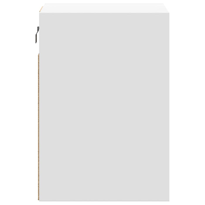 Comode TV de perete cu lumini LED, 2 buc., alb, 41x31x45 cm - WALTI WALTI