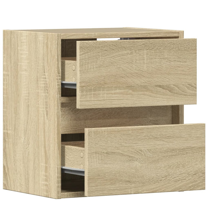 Comodă TV de perete cu lumini LED, stejar sonoma, 41x31x45 cm - WALTI WALTI
