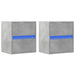Comode TV de perete cu lumini LED 2 buc. gri beton 41x31x45 cm - WALTI WALTI