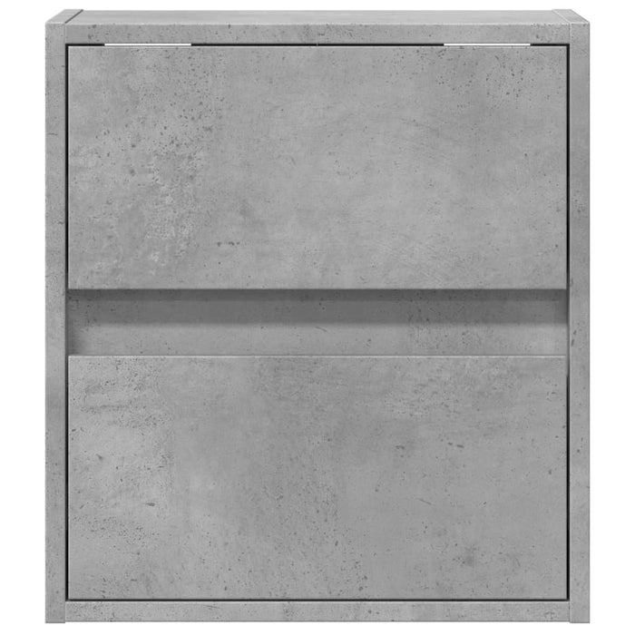 Comode TV de perete cu lumini LED 2 buc. gri beton 41x31x45 cm - WALTI WALTI