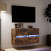 Comodă TV de perete cu LED, 2 buc. stejar fumuriu, 41x31x45 cm - WALTI WALTI
