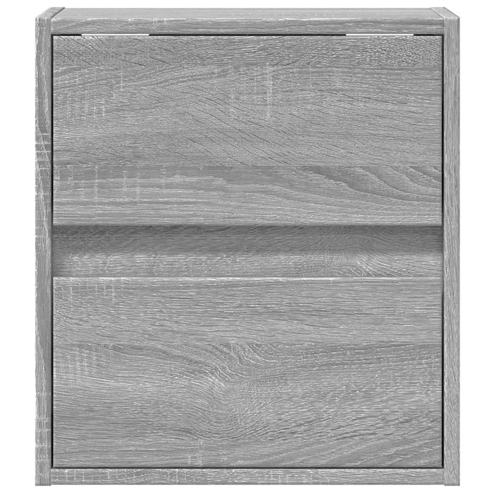 Comodă TV de perete cu LED, 2 buc, gri sonoma, 41x31x45 cm WALTI