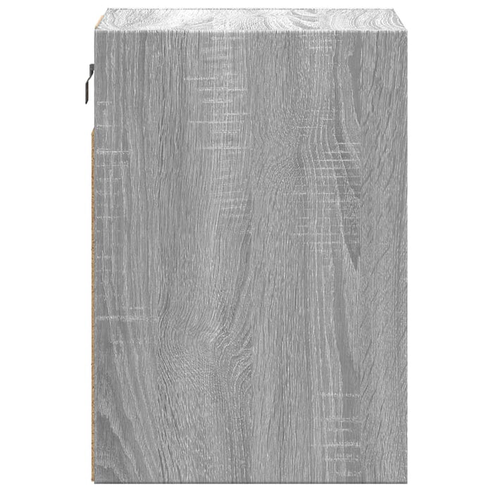 Comodă TV de perete cu LED, 2 buc, gri sonoma, 41x31x45 cm WALTI