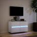 Comodă TV de perete cu lumini LED, alb, 80x31x45 cm - WALTI WALTI