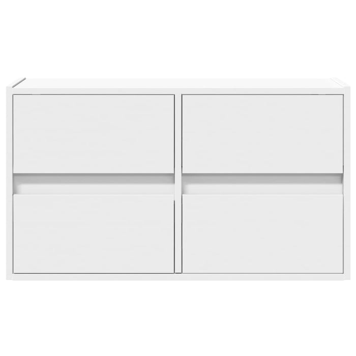 Comodă TV de perete cu lumini LED, alb, 80x31x45 cm - WALTI WALTI