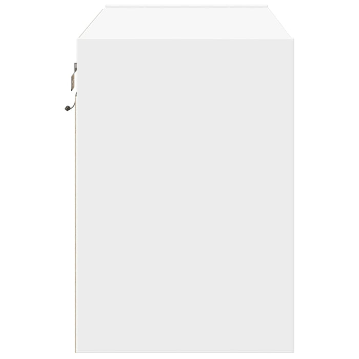 Comodă TV de perete cu lumini LED, alb, 80x31x45 cm - WALTI WALTI