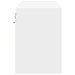 Comodă TV de perete cu lumini LED, alb, 80x31x45 cm - WALTI WALTI