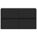 Dulap TV de perete cu lumini LED negru 80x31x45 cm - WALTI WALTI