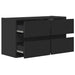 Dulap TV de perete cu lumini LED negru 80x31x45 cm - WALTI WALTI