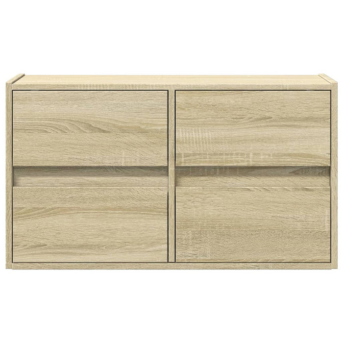 Comodă TV de perete cu lumini LED, stejar sonoma, 80x31x45 cm - WALTI WALTI