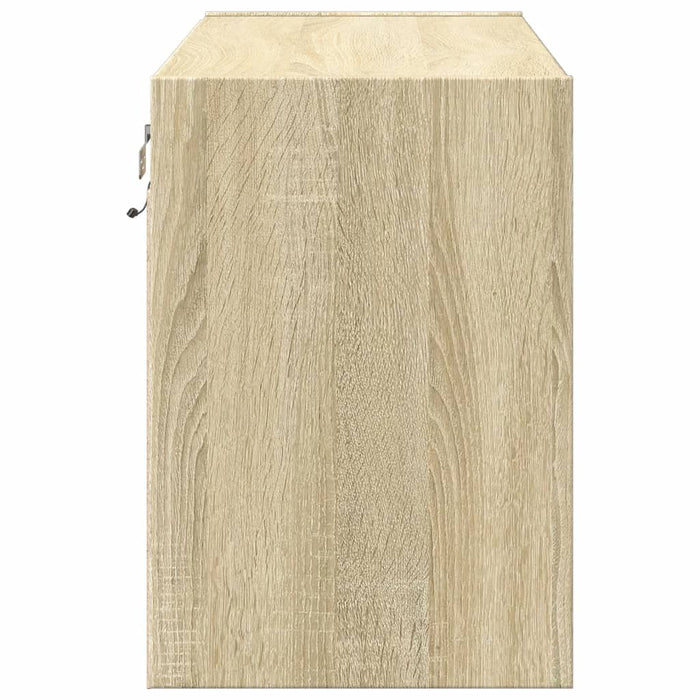 Comodă TV de perete cu lumini LED, stejar sonoma, 80x31x45 cm - WALTI WALTI