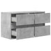 Comodă TV de perete cu lumini LED, gri beton, 80x31x45 cm - WALTI WALTI