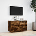 Comodă TV de perete cu lumini LED, stejar fumuriu, 80x31x45 cm - WALTI WALTI