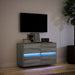 Comodă TV de perete cu lumini LED, gri sonoma, 80x31x45 cm - WALTI WALTI