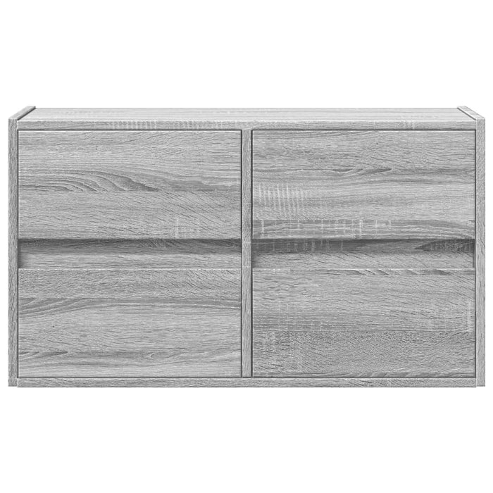 Comodă TV de perete cu lumini LED, gri sonoma, 80x31x45 cm - WALTI WALTI
