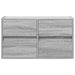 Comodă TV de perete cu lumini LED, gri sonoma, 80x31x45 cm - WALTI WALTI