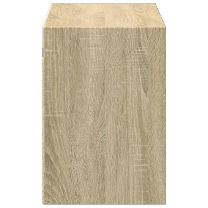 Comodă TV de perete cu lumini LED, stejar sonoma, 100x31x45 cm - WALTI WALTI