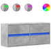 Comodă TV de perete cu lumini LED, gri beton, 100x31x45 cm - WALTI WALTI