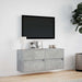 Comodă TV de perete cu lumini LED, gri beton, 100x31x45 cm - WALTI WALTI