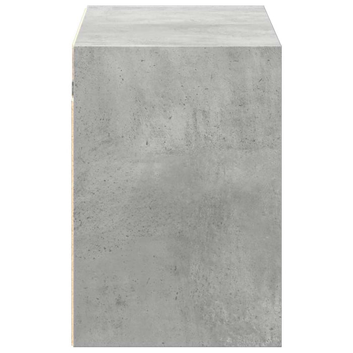 Comodă TV de perete cu lumini LED, gri beton, 100x31x45 cm - WALTI WALTI
