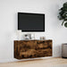 Comodă TV de perete cu lumini LED, stejar fumuriu, 100x31x45 cm - WALTI WALTI