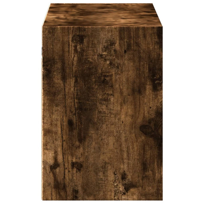 Comodă TV de perete cu lumini LED, stejar fumuriu, 100x31x45 cm - WALTI WALTI