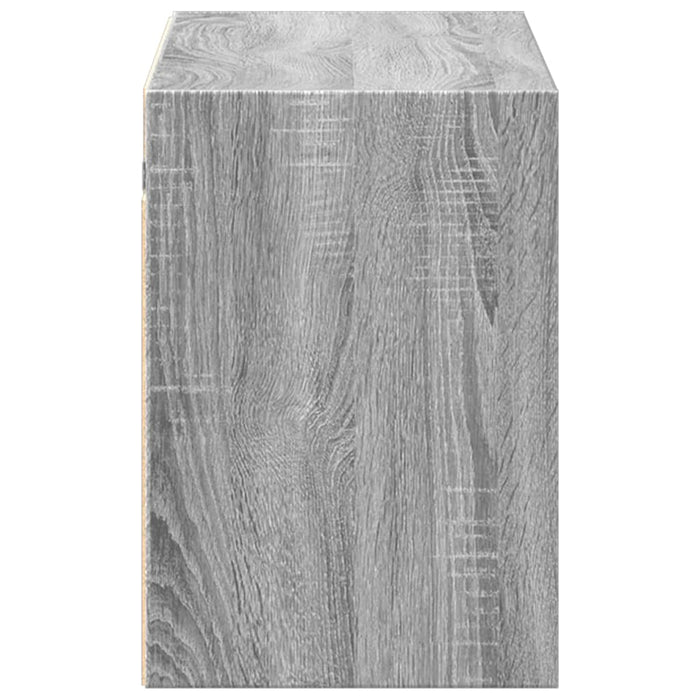 Comodă TV de perete cu lumini LED, gri sonoma, 100x31x45 cm - WALTI WALTI