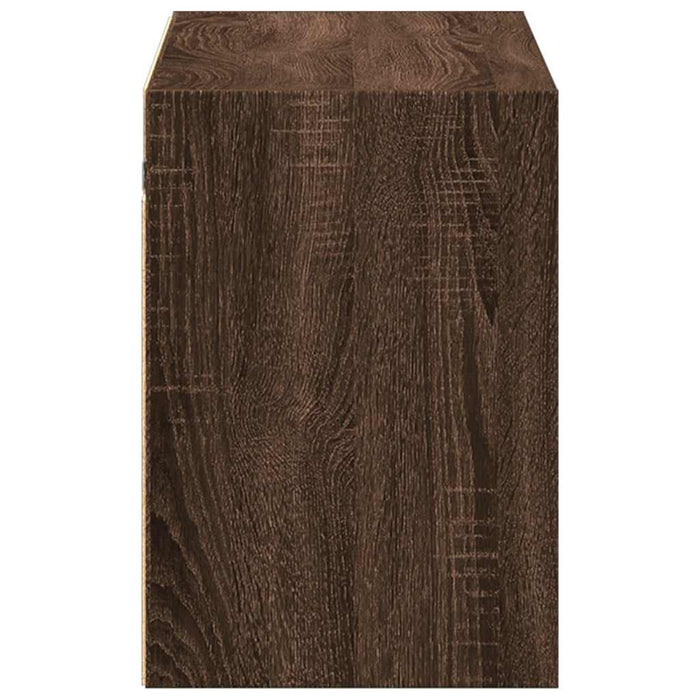 Comodă TV de perete cu lumini LED, stejar maro, 100x31x45 cm - WALTI WALTI