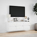 Comodă TV de perete cu lumini LED, alb, 130x31x45 cm - WALTI WALTI