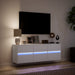 Comodă TV de perete cu lumini LED, alb, 130x31x45 cm - WALTI WALTI