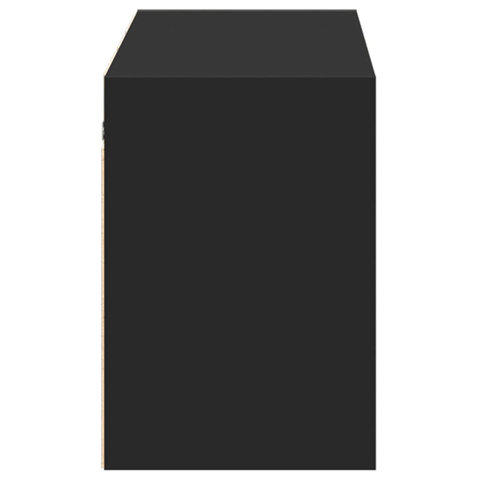 Dulap TV de perete cu lumini LED negru 130x31x45 cm WALTI