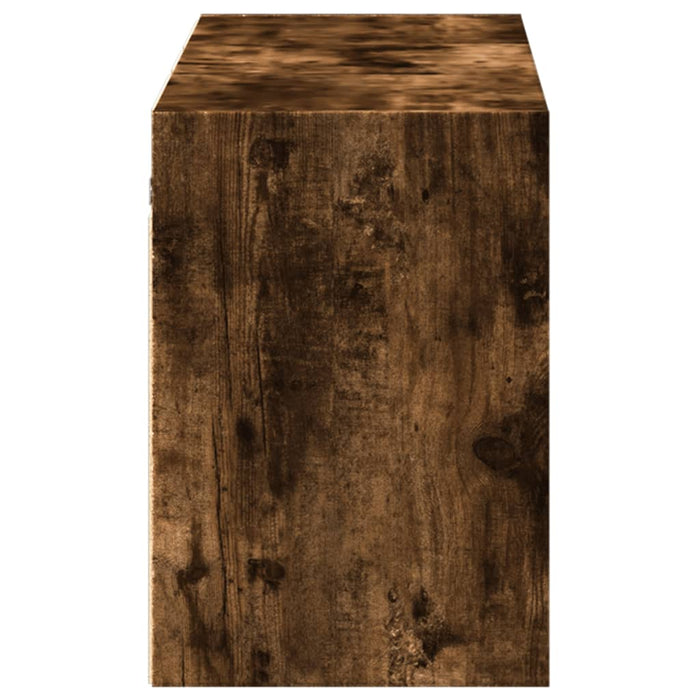 Comodă TV de perete cu lumini LED, stejar fumuriu, 130x31x45 cm - WALTI WALTI
