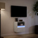 Comodă TV de perete cu lumini LED, alb, 41x31x45 cm - WALTI WALTI