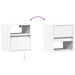 Comode TV de perete cu lumini LED, 2 buc., alb, 41x31x45 cm - WALTI WALTI