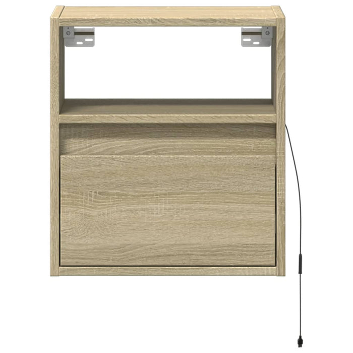 Comodă TV de perete cu LED, 2 buc. stejar sonoma, 41x31x45 cm - WALTI WALTI