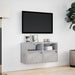 Comode TV de perete cu lumini LED 2 buc. gri beton 41x31x45 cm - WALTI WALTI