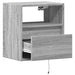 Comodă TV de perete cu lumini LED, gri sonoma, 41x31x45 cm - WALTI WALTI