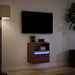 Comodă TV de perete cu lumini LED, stejar maro, 41x31x45 cm - WALTI WALTI