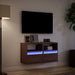 Comodă TV de perete cu LED, 2 buc. stejar maro, 41x31x45 cm - WALTI WALTI