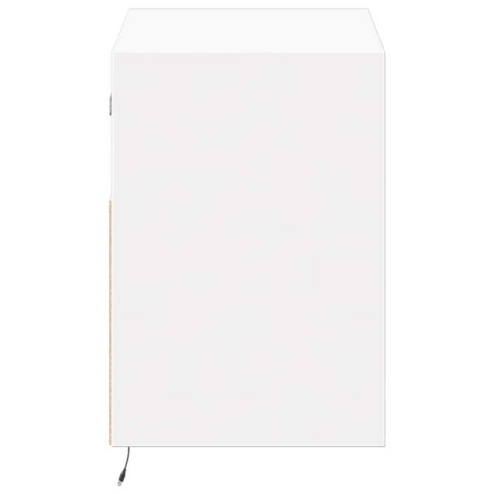 Comodă TV de perete cu lumini LED, alb, 80x31x45 cm - WALTI WALTI