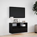 Dulap TV de perete cu lumini LED negru 80x31x45 cm - WALTI WALTI