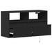 Dulap TV de perete cu lumini LED negru 80x31x45 cm - WALTI WALTI
