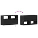 Dulap TV de perete cu lumini LED negru 80x31x45 cm - WALTI WALTI