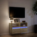 Comodă TV de perete cu lumini LED, stejar sonoma, 80x31x45 cm - WALTI WALTI