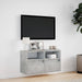 Comodă TV de perete cu lumini LED, gri beton, 80x31x45 cm - WALTI WALTI