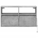 Comodă TV de perete cu lumini LED, gri beton, 80x31x45 cm - WALTI WALTI