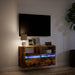 Comodă TV de perete cu lumini LED, stejar fumuriu, 80x31x45 cm - WALTI WALTI
